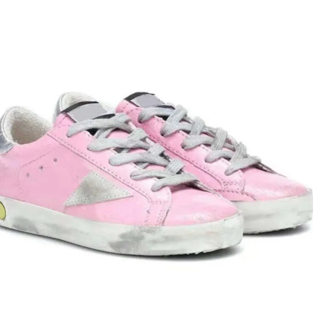 Golden Goose Pink and Silver Sneakers